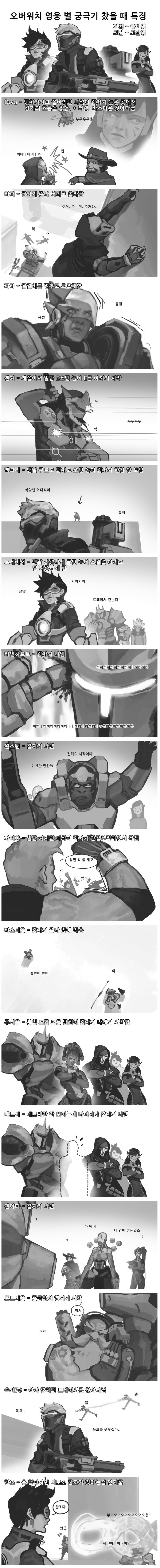 오버워치 영웅별 궁극기 찼을 때 특징 만화 | 인스티즈
