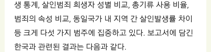 젊은 비장애인 남성들에게만 안전한 나라라면? 살인에 관한 전 지구적 연구를 통해 본 한국 | 인스티즈