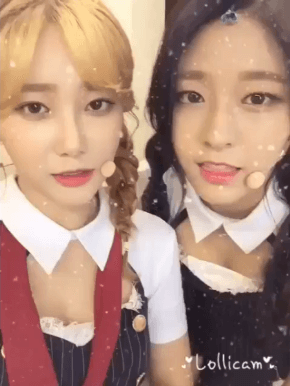 aoa 유나&설현.gif | 인스티즈