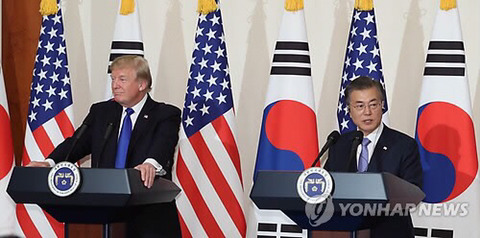 문재인 대통령과 트럼프의 공동기자회견.jpg | 인스티즈