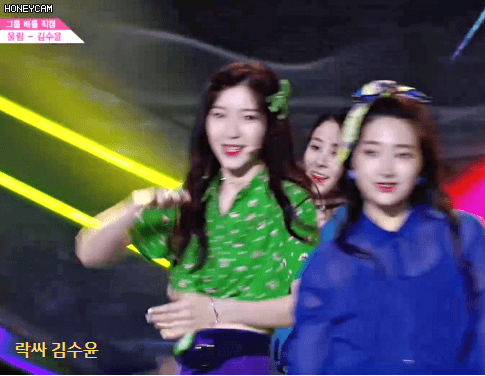 [프듀48] [데이터 주의] 하이텐션에서 초록이 걔.gif | 인스티즈