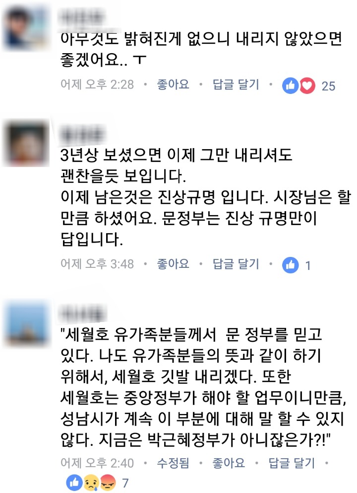 이젠 세월호기를 내리려고 하는 이재명과 페이스북 반응 | 인스티즈