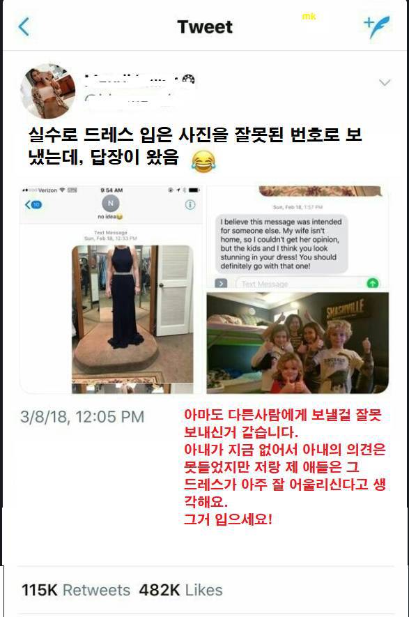자기 드레스 입은 사진 잘못보낸 여자 후기 | 인스티즈