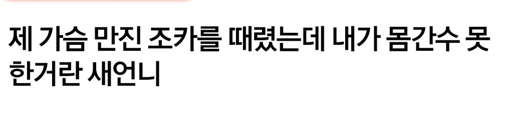 가슴 만진 조카 뺨때린 동생 나무라는 언니 | 인스티즈
