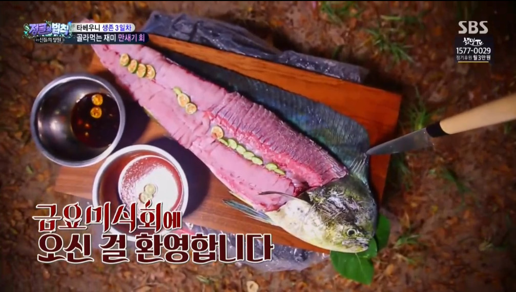 오늘자 정글의법칙 이태곤 회뜨기 클라스 | 인스티즈