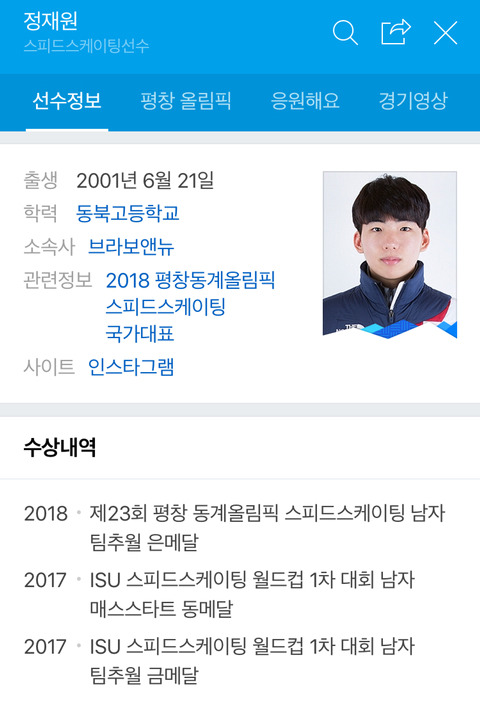 사람들이 거의 모르는 정재원선수의 수상내역 | 인스티즈